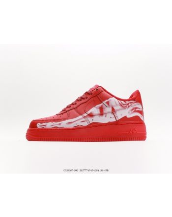 Nike Air Force 1 '07 QS Red Skeleton CU8067-600