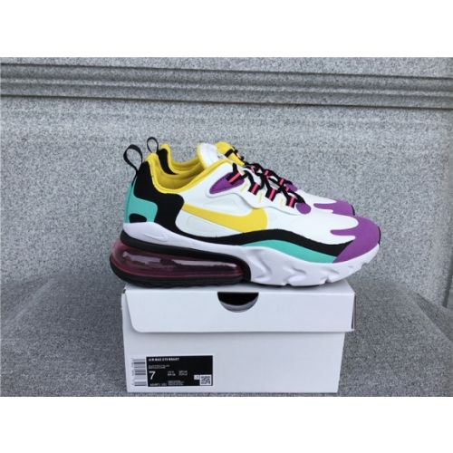 Nike Air Max 270 React Air Cushioned Running Shoe AO4971-101